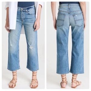 Nili Lotan Violette Wide Leg jeans ankle length size 28